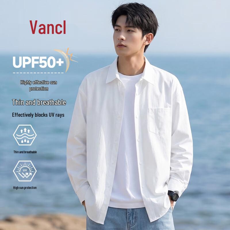 

VANCL Men s Summer Cooling Sun Protection Casual Long-Sleeve Shirt L