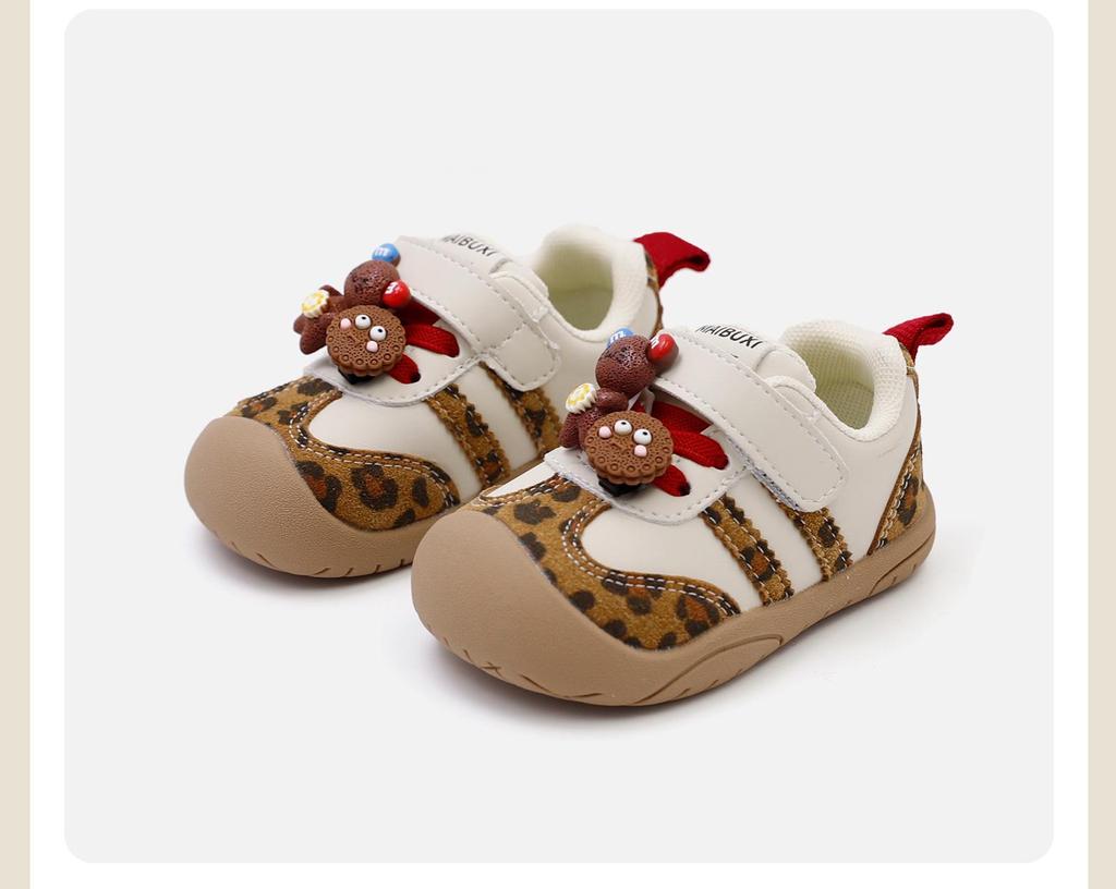 Leopard Print Soft-Soled Non-Slip Baby Walking Shoes for Boys