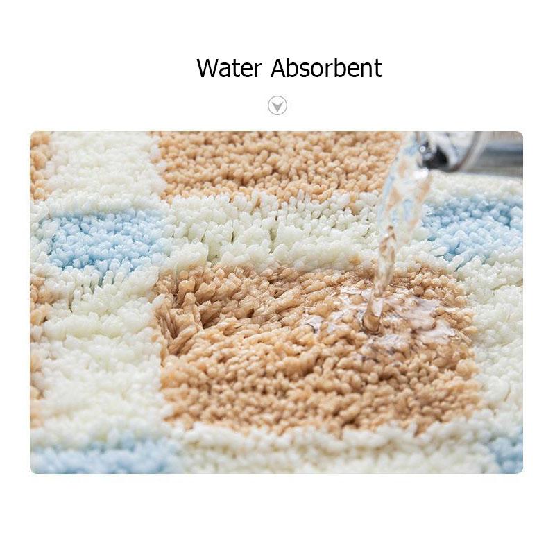 Cake Fleece Door Mats for Entrance Bedside Anti Slip Doormat Water Absorbent Bathroom Carpet Rugs Striped Hallway Floor Mats