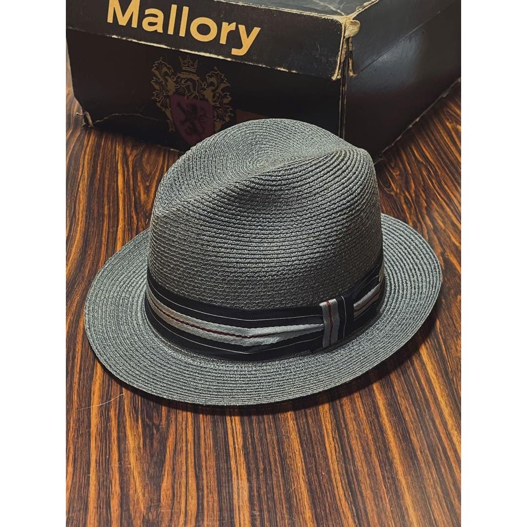 Used Mallory Stetson Straw Hat Folded Hat Mallory Stetson
