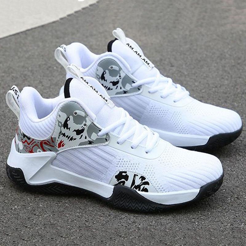 Basketball Shoes Spring and Autumn New Fly-woven Mesh Sports Shoes Fashion Trend Student Running Casual Men's Shoes