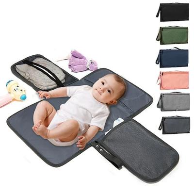 Almofada Portátil para Trocar Fraldas Almofada Portátil para Trocar Bebé com Bolsos Kit de Estação de Troca de Fraldas Impermeável para Viagem Presente para Bebé Quente