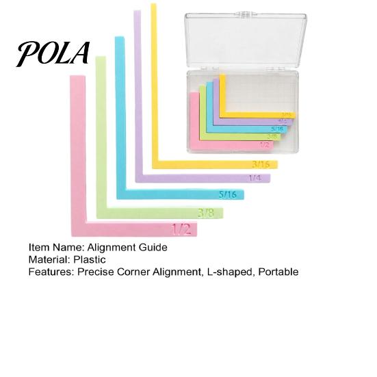 L-shaped Ruler Set Paper Crafting Alignment Guides with Storage Case, 5 Pcs Color-Coded L-Shaped Framing Spacer Spacers Size Tabs for Card Making,
