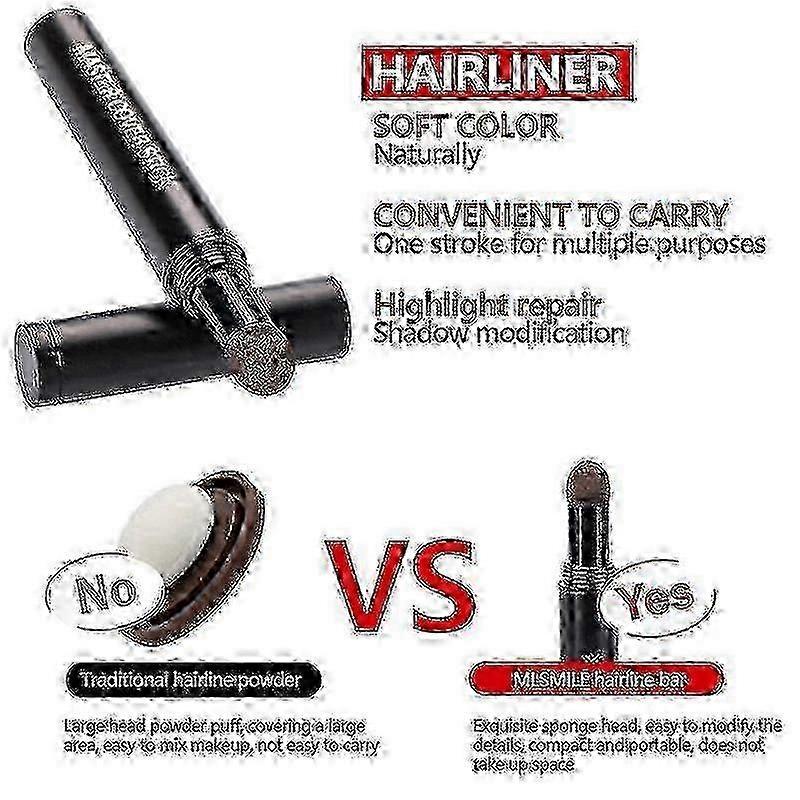 X Hairline Concealer Pen Control Hair Root Edge Blackening Instantly Cover Up Grey White Hair Natural