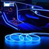 9.8FT Blue Car Interior Atmosphere Lamp EL Cold Light Line LED Ambient Light USB