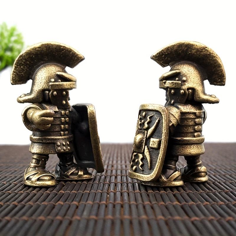 Roman Soldier Metal Model Metallic Army Figurine Perfect Gift for Boys and Girls Suitable for Desktop Display