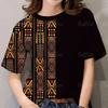 Women's Retro Bohemian Style Casual Short Sleeve T-shirt - Daily Wear