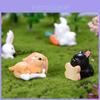 Schattige Hars Miniatuur Slapende Dieren Schattig Varken Konijn Kat Hond Voor Diy Sprookjes Tuin