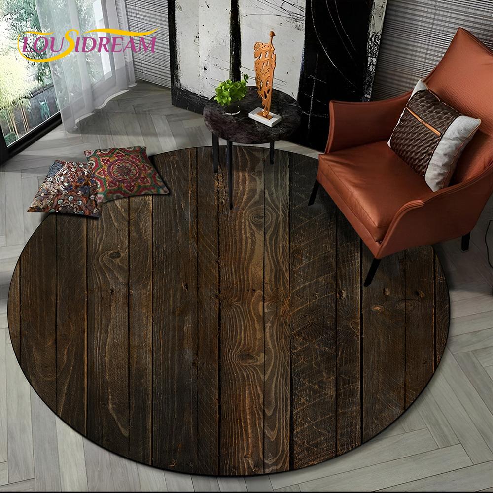 Latest 3D Color Wood Grain Lines Round Area Rug,Carpet Rug for Living Room Bedroom Sofa Child Playroom Decor,pet Non-slip Gift