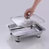 Chafing Dish Warming Tray Food Plate Stainless Steel with Cover Buffet Server for Hotel Holidays