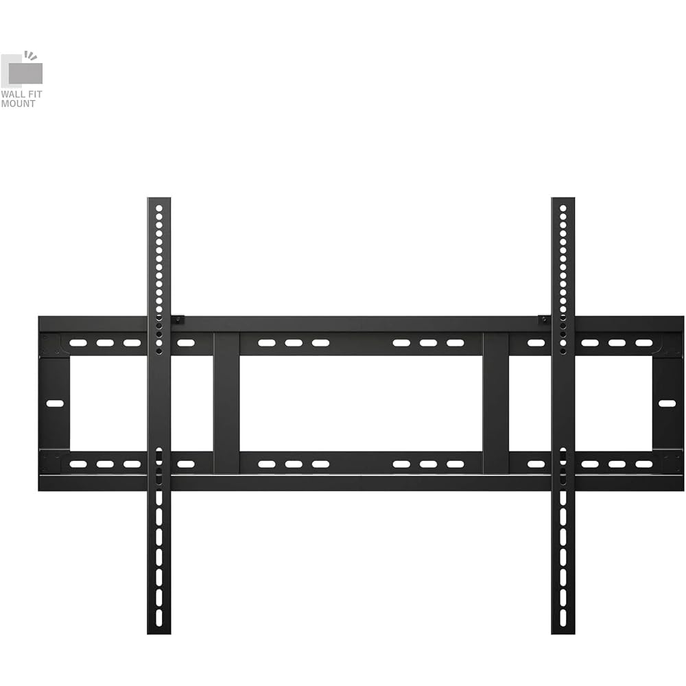 Asahiwood WALL FIT MOUNT TV Wall Mount Bracket, Standard, for 65-100 inch TVs, Black, 96cm (W) x 4.9cm (D) x 65cm (H), Fixed Type, VESA Compatible (20