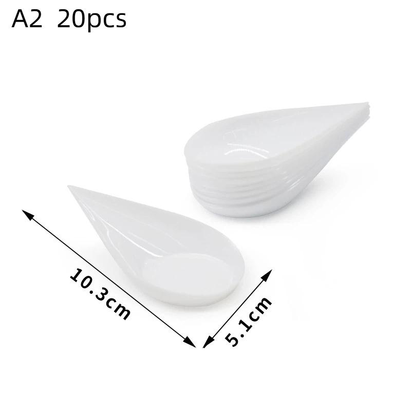 20Pcs Mini Waterdrop Spoon Disposable Dessert Spoons For Appetizers Sushi Desserts Tasting Catering Supplies Soup Scoop