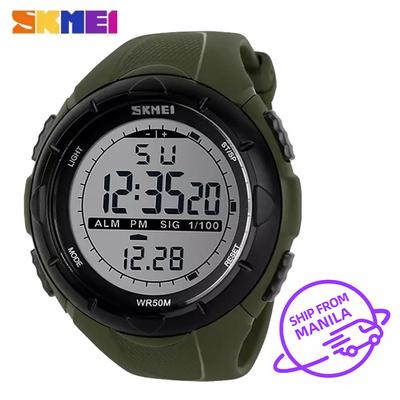 Sports Military LED Watch Digital Wristwatches Big Dial Watches Alarm Shock Resistant Waterproof Watch 1025