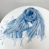 Spring And Summer Linen Tie-Dyed Silk Scarf, Thin Breathable Thin And Narrow Small Scarf With Characteristic Beveled Yarn Two-Color Optional