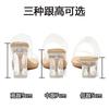 2025 new summer high-heeled slippers for women's summer outer wear new one-word with transparent sandals for women's thick-heeled sandals for women