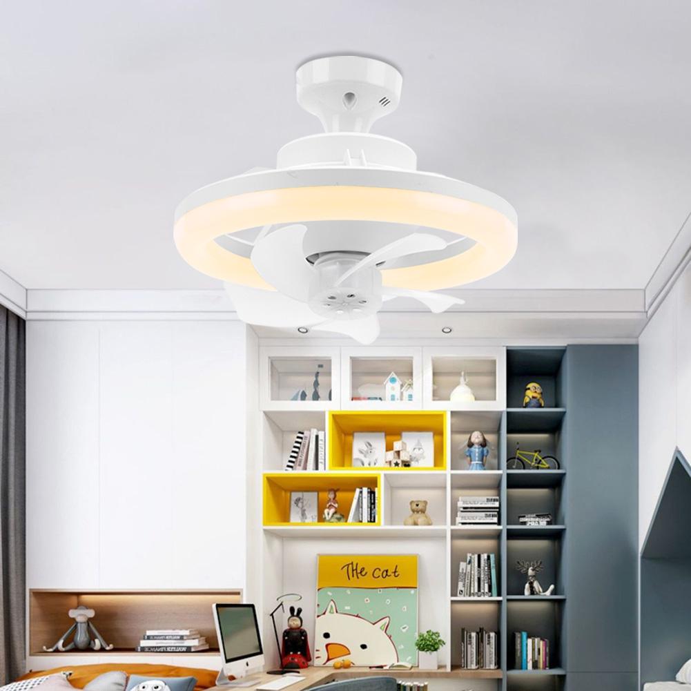 Modern Ceiling Fans with Light RGB/3 Colors Dimmable 3 Speeds Ceiling Fans with Light Remote Control Mini Chandelier Ceiling Fan