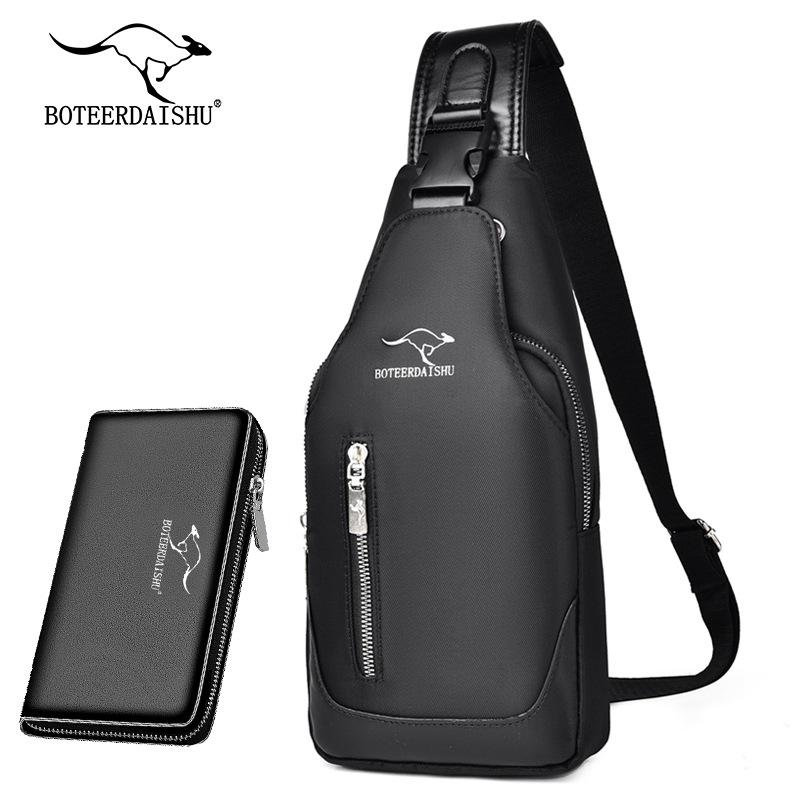 Męska wodoodporna torba crossbody z tkaniny Oxford - styl koreański, modna torba na jedno ramię