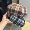 Britischer Stil Baskenmütze Damen Neuer Stil Schiebermütze Damen Herbst und Winter Warm und Stilvoll Achteckige Mütze