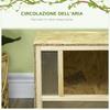 Wooden Reptile Terrarium with Sliding Glass Doors and Mesh Panels, 40x80x40 cm