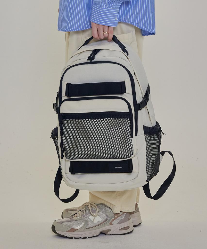 Cargobros Cb Double Strap Pocket Backpack (Ivory)