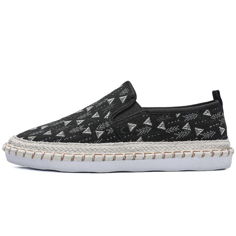 Shoes summer new shallow mouth shoes flat canvas shoes lazy casual fisherman shoes