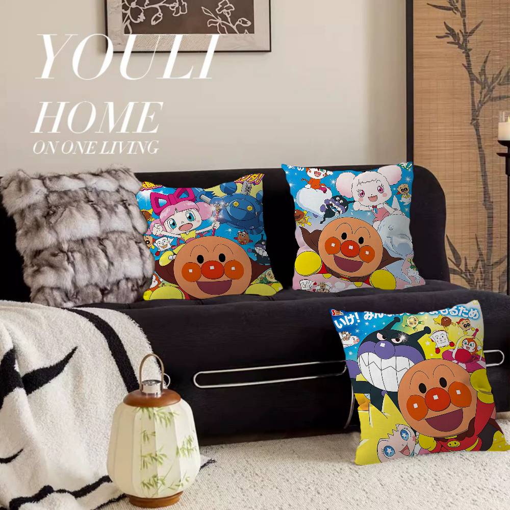 Children Anime Anpanman Personalized Picture Text Home Decorative Pillows Household Gifts 45X45Cm