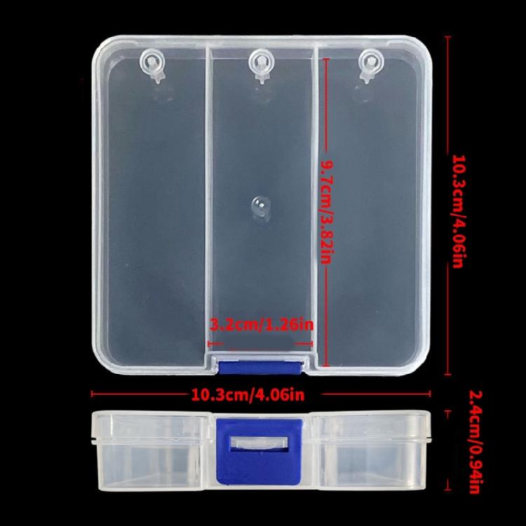 Waterproof Clear ABS Storage Case 3 Sections Fishing Tackle Organiser With Lid For Lures Beads Hardware Accessories