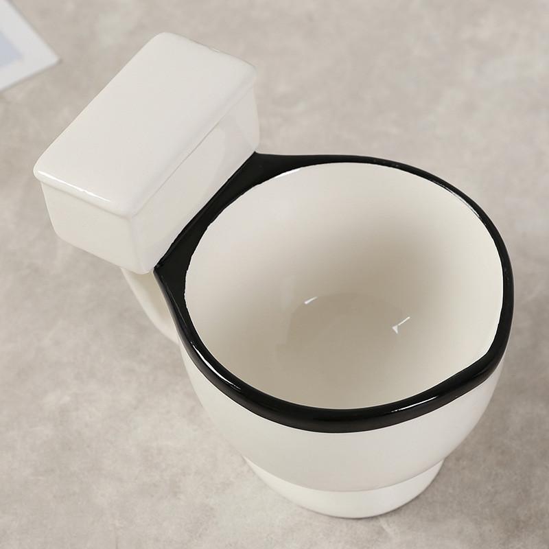 Tazza in Ceramica Creativa per WC con Manico per Uso in Ufficio Regalo Originale