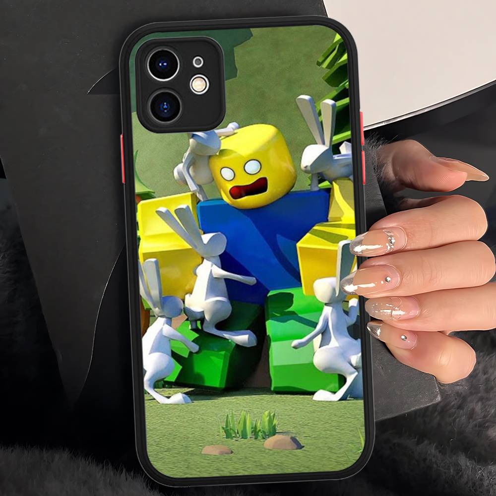 Popular Game R-Roblox Phone Case For IPhone 16 Pro Max 15 14 13 12 11 XS MAX X Plus Candy Color Matte TPU Phone Cover