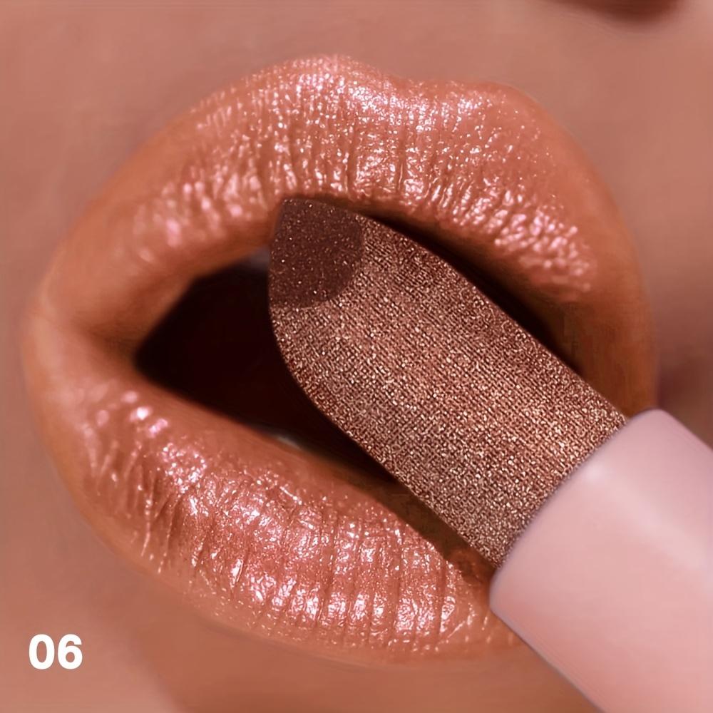 Wasserdichter Feiner Glitzer-Lippenstift, Langanhaltendes Nicht Ausbleichendes Lipgloss, Klebt Nicht am Glas Nicht Klebrig, Geeignet für Bühnen-Rollenspiel-Lippen-Make-up