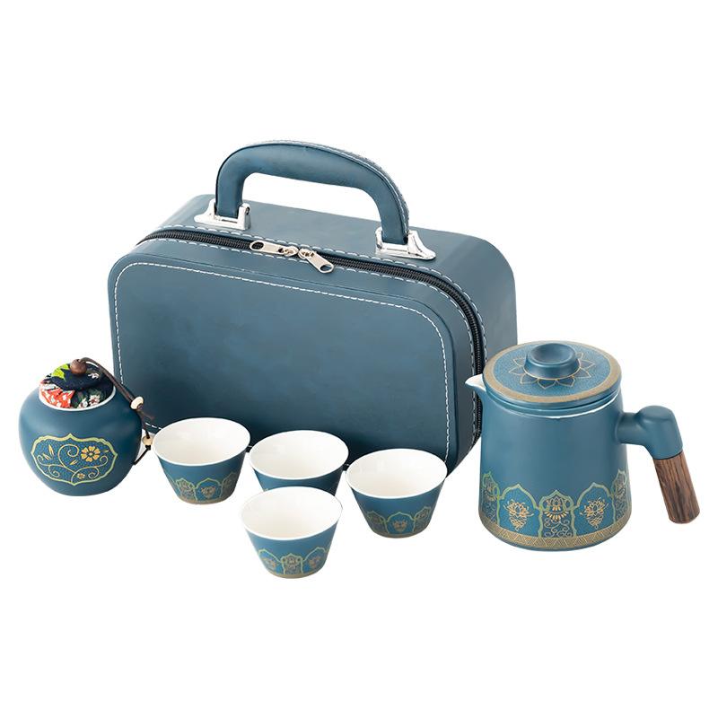 Business Guyun Kuaike Cup Ceramic Portable Car Travel Tea Set Kung Fu Tea Pot Light Luxury Gifts