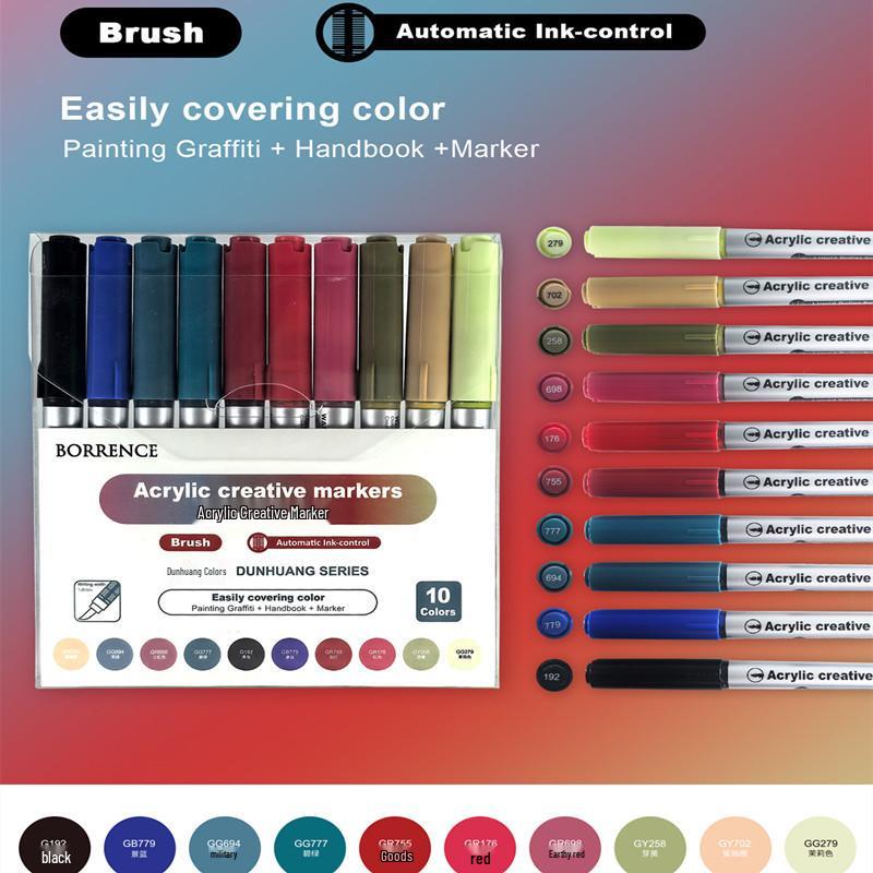 Fixy na bázi oleje s dvojitým hrotem pro studenty umění a anime, ideální pro dětskou kresbu a vybarvování.