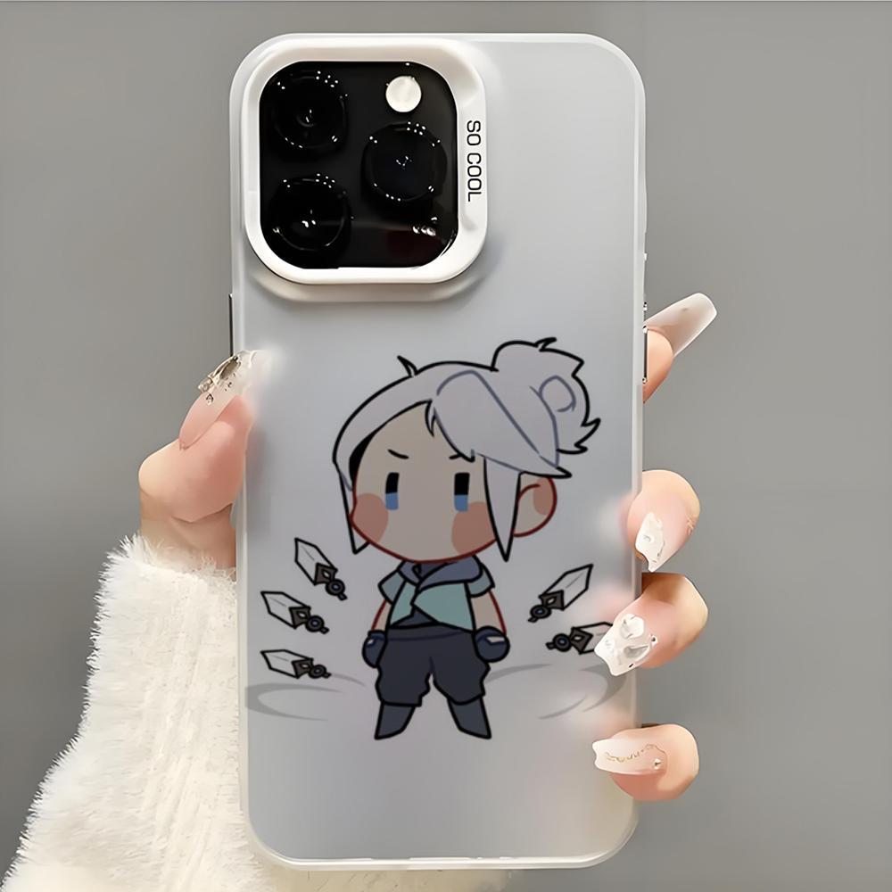Game V-VALORANT Jett Phone Case Phone Case For iPhone 14 16 15 11 12 13 Pro Max Mini Plus Shockproof Cover