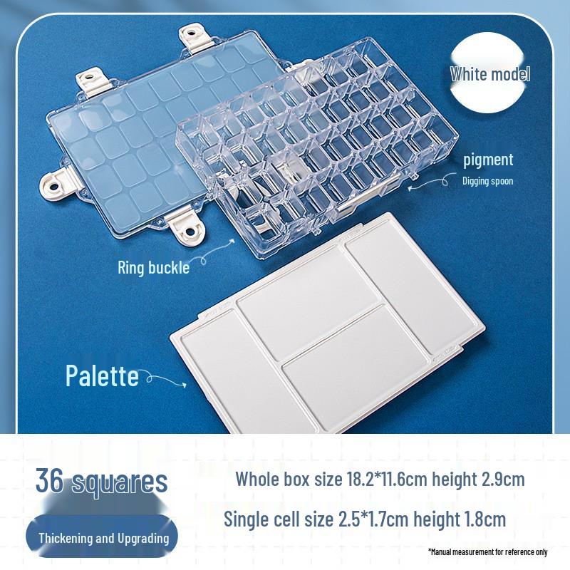 Portable Multi-Functional Watercolor Paint Box with Brush Washer Palette & Bucket