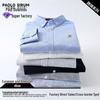 Men's Non-Iron Long-Sleeve Striped Cotton Shirt - Professional and Casual in White