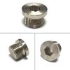 Oxygen Sensor Stainless Steel Bung Plug Nut Stepped Cap Mount Kit Wideband Solder Hex Bungs M18x1.5 Fits Universal for C
