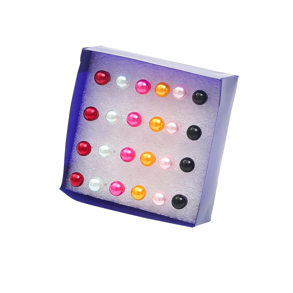12Pairs Nachahmung Perle Ohrring Stud Ohrring Set Für Frauen Kind Mit Box Ohrringe Schmuck