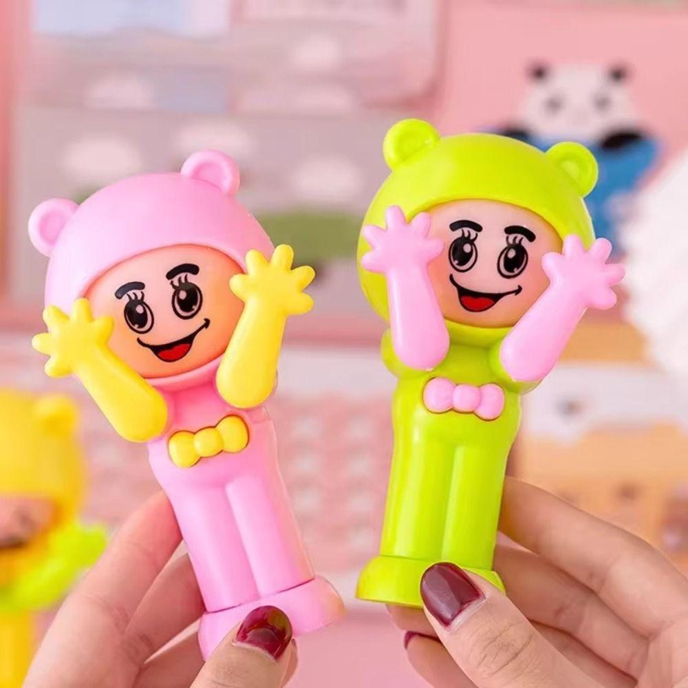 

3pcs Plastic Fist Rock Paper Game Opera Face Quick Face Change Toy Parent-child Interaction random color