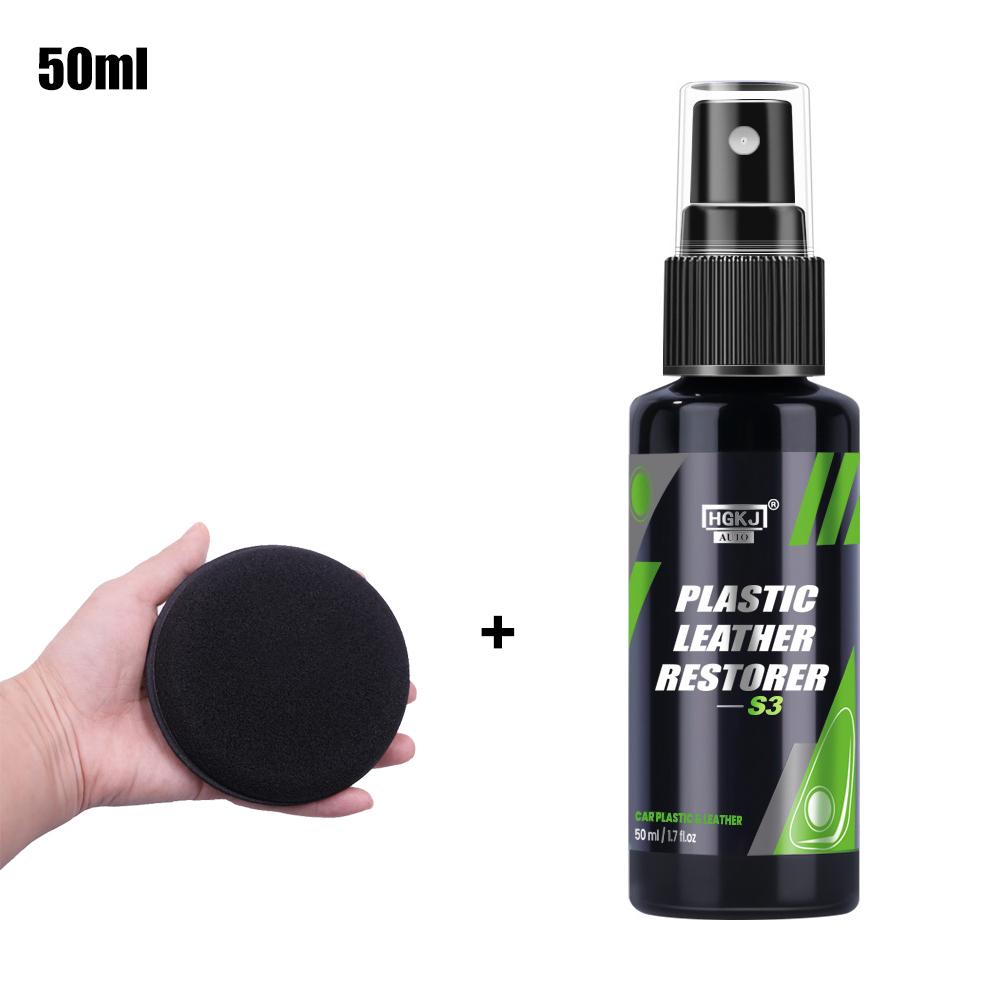 

50/100/300ml Leather Plastic Renovator Refreshing Restorer Foam Cleaner Spray with Polish Sponge Car Refurbishment Paste