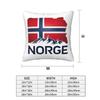Norway Flag 2 Pcs Square Pillowcase Pillow Cover Cushion Decor Comfort Throw Pillow For Home Living Room