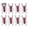 Floating Artificial Lure 8Pcs 6cm/2.8g Bionic Insect Soft Bait, Slow Sinking Lure, PVC Fishing Baits Swim Bait for Freshwater Saltwater Trout Crappie