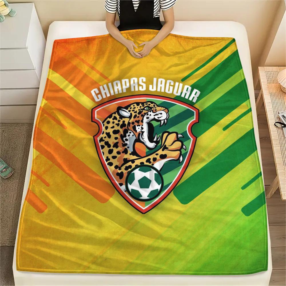 Chiapas FC pattern Flannel Blanket, High quality Comfortable for All Seasons, Home Decor, Warmth and Comfort, Perfect for Gifts.