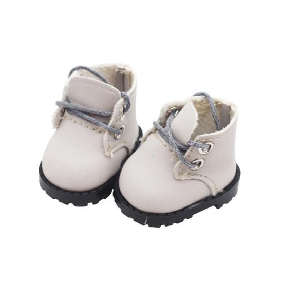 Doll Shoes Accessories Mini Martin Boots for 15cm Doll Faux Leather Shoes