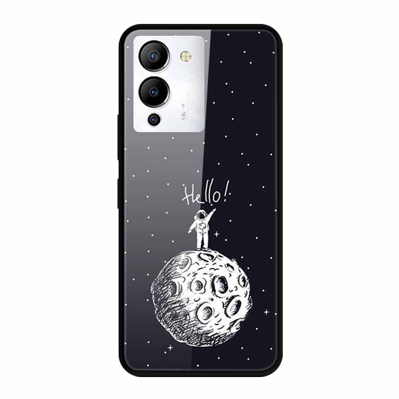 Luxury Shockproof Tempered Glass Back Cover Hard Case For Infinix Note 12 G96 Infinix Note 11pro 11s Protective Cool Phone Cover