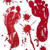 Creepy DIY Widnow Decor Horror Finger Foot Wall Stickers Halloween Decor Blood Handprint