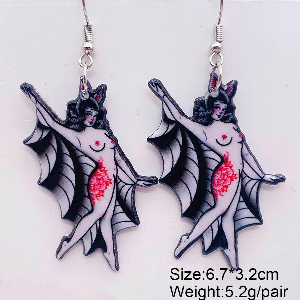 Spooky Halloween Pumpkin Ghost Witch Acrylic Earrings