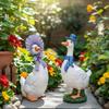 Resin Duck Figurine Decor Garden Courtyard Pot Suitable Ornament