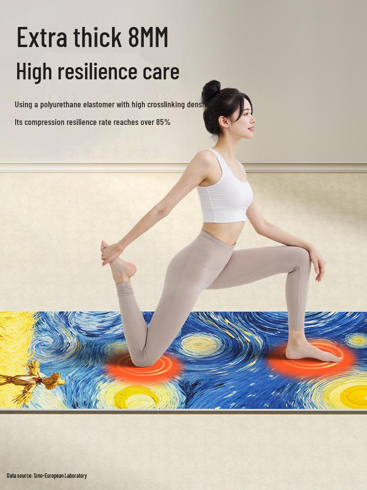 Electric Heated Non-Slip Yoga Mat - Quick Heat, Extra Wide & Long for Indoor Home Fitness