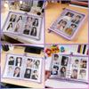 PAKESI Card File A5 Card Binder with 20 Holds 160 Perfect for Fan Activities 6-Hole 4-Pocket Refills, Double-Sided, Cards, Glittery, (Clear Glitter,
