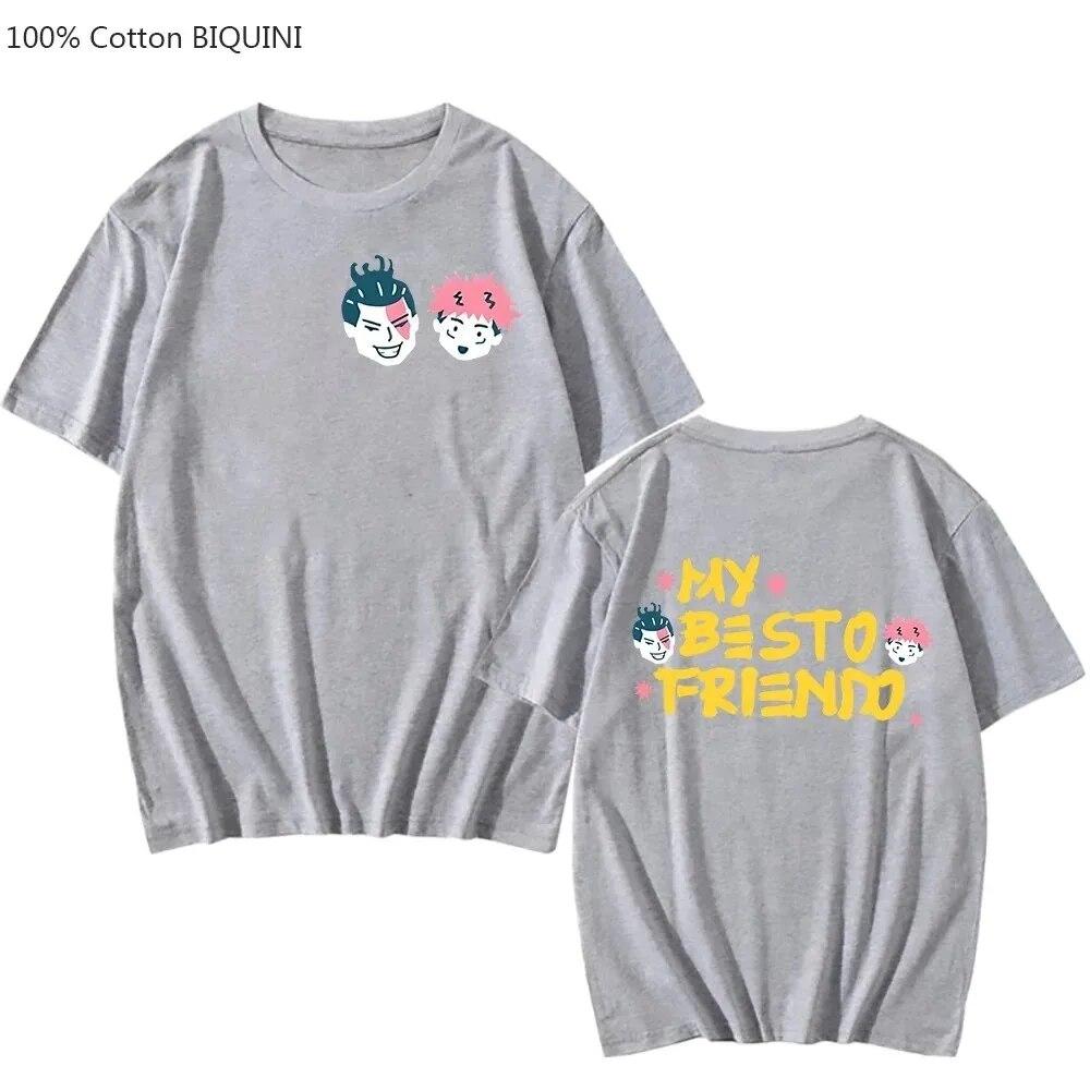 My Besto Friendo T-Shirt Itadori Yuji Aoi Toudou Anime Print T-Shirt Unisex/Women Summer T-Shirt Jujutsu Kaisen Anime T-Shirt